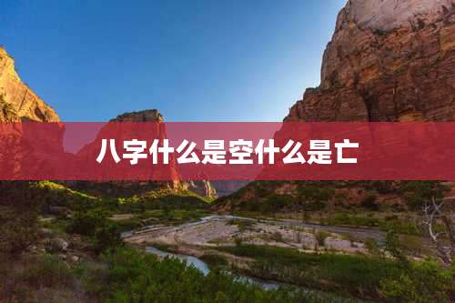 八字什么是空什么是亡