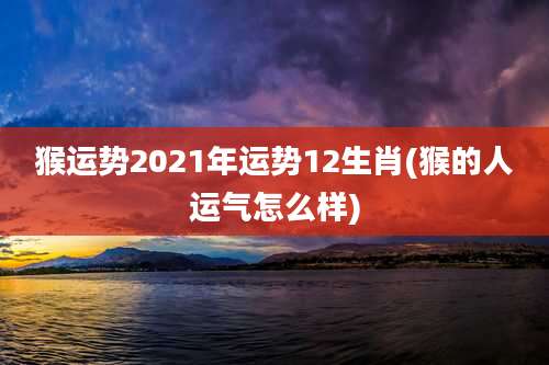 猴运势2021年运势12生肖(猴的人运气怎么样)
