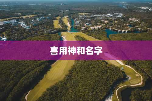 喜用神和名字