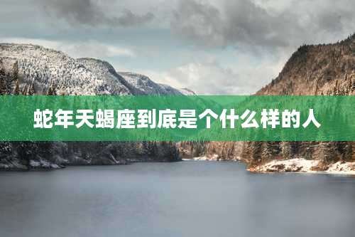 蛇年天蝎座到底是个什么样的人