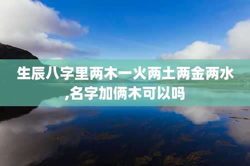 生辰八字里两木一火两土两金两水,名字加俩木可以吗