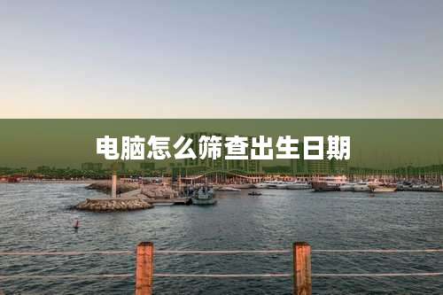 电脑怎么筛查出生日期