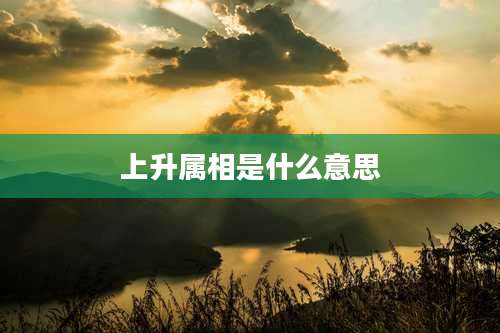 上升属相是什么意思