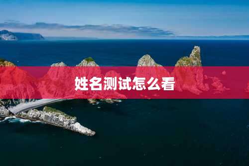 姓名测试怎么看