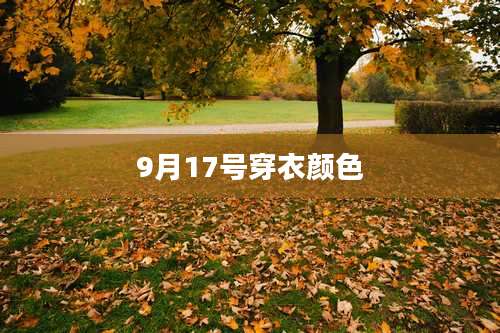 9月17号穿衣颜色