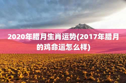 2020年腊月生肖运势(2017年腊月的鸡命运怎么样)