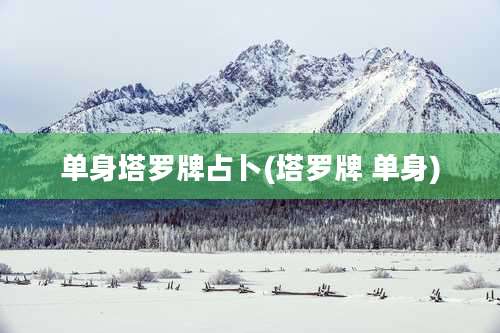 单身塔罗牌占卜(塔罗牌 单身)