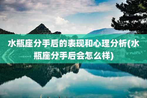 水瓶座分手后的表现和心理分析(水瓶座分手后会怎么样)