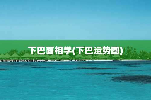 下巴面相学(下巴运势图)