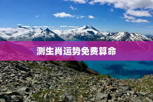 测生肖运势免费算命