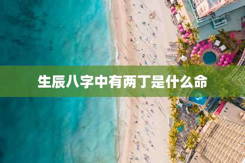 生辰八字中有两丁是什么命