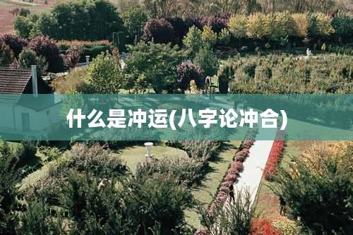什么是冲运(八字论冲合)