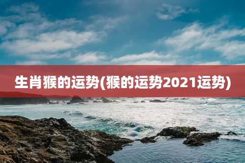 生肖猴的运势(猴的运势2021运势)