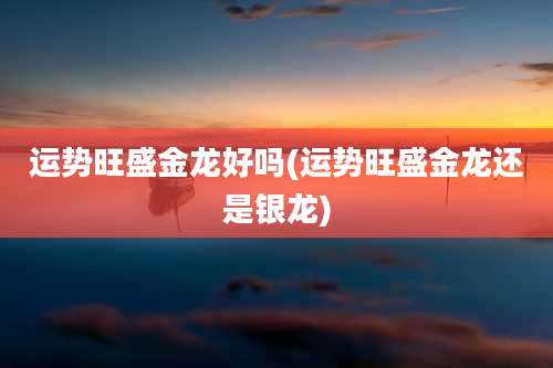 运势旺盛金龙好吗(运势旺盛金龙还是银龙)