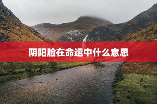 阴阳脸在命运中什么意思