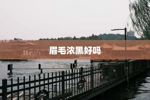 眉毛浓黑好吗