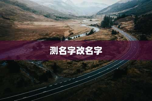 测名字改名字