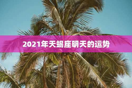 2021年天蝎座明天的运势