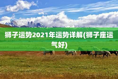 狮子运势2021年运势详解(狮子座运气好)