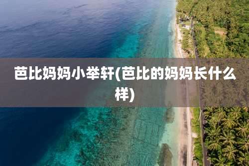 芭比妈妈小举轩(芭比的妈妈长什么样)