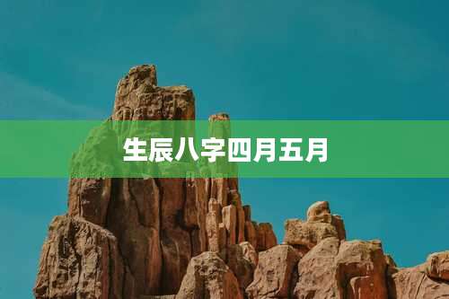 生辰八字四月五月