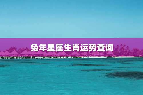 兔年星座生肖运势查询