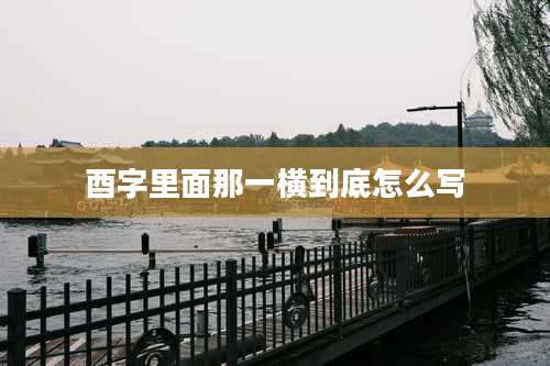 酉字里面那一横到底怎么写