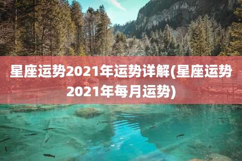 星座运势2021年运势详解(星座运势2021年每月运势)