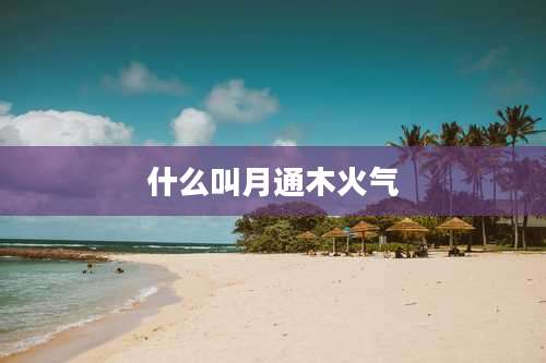 什么叫月通木火气