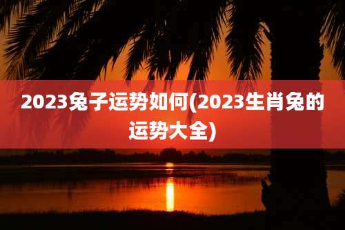 2023兔子运势如何(2023生肖兔的运势大全)