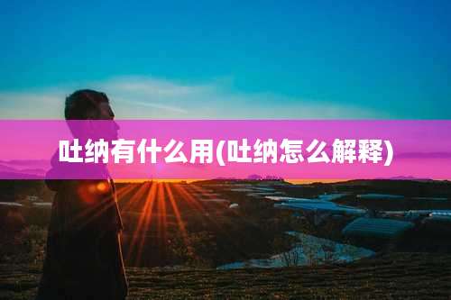 吐纳有什么用(吐纳怎么解释)