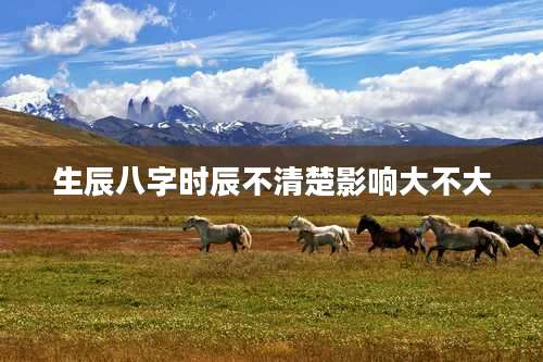 生辰八字时辰不清楚影响大不大