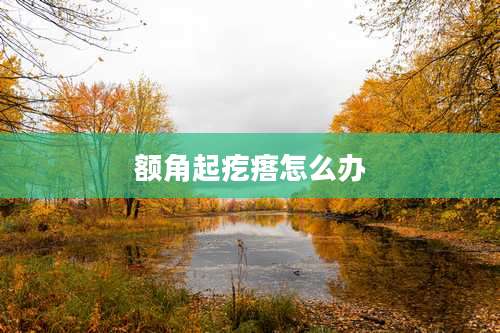 额角起疙瘩怎么办