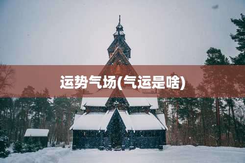 运势气场(气运是啥)