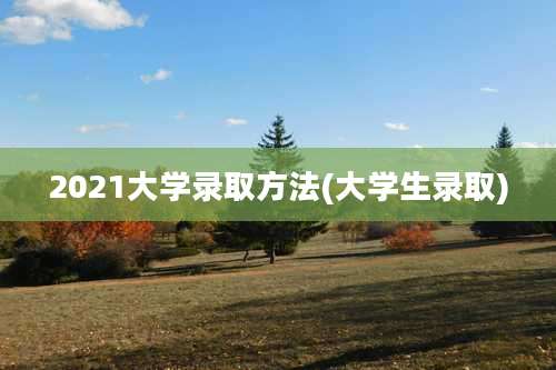 2021大学录取方法(大学生录取)