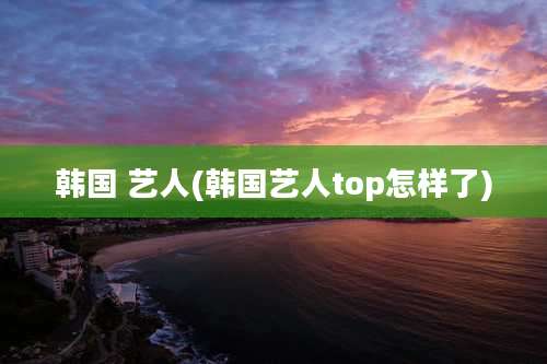 韩国 艺人(韩国艺人top怎样了)