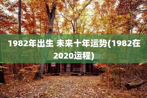 1982年出生 未来十年运势(1982在2020运程)