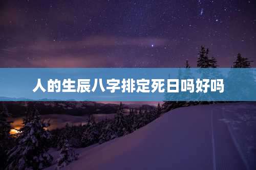 人的生辰八字排定死日吗好吗