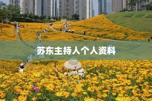 苏东主持人个人资料