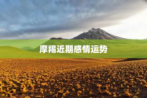 摩羯近期感情运势