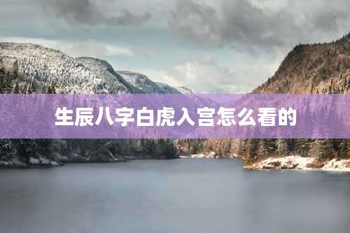 生辰八字白虎入宫怎么看的