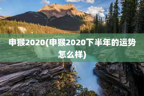 申猴2020(申猴2020下半年的运势怎么样)