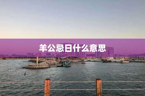羊公忌日什么意思