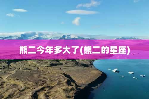 熊二今年多大了(熊二的星座)