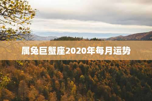 属兔巨蟹座2020年每月运势