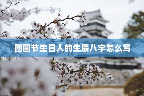 团圆节生日人的生辰八字怎么写