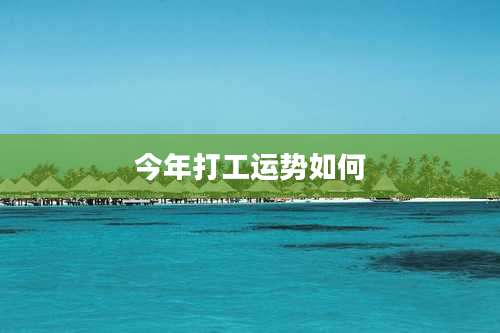今年打工运势如何