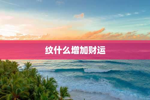 纹什么增加财运