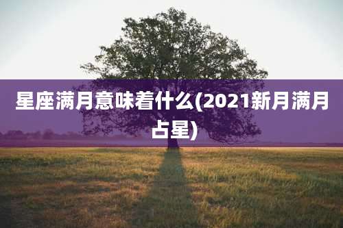 星座满月意味着什么(2021新月满月 占星)