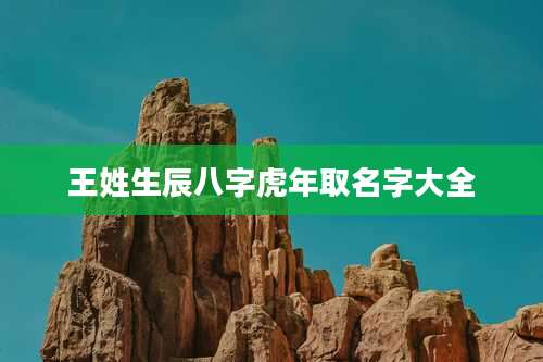 王姓生辰八字虎年取名字大全